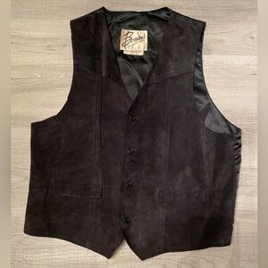Berman’s Black leather vest